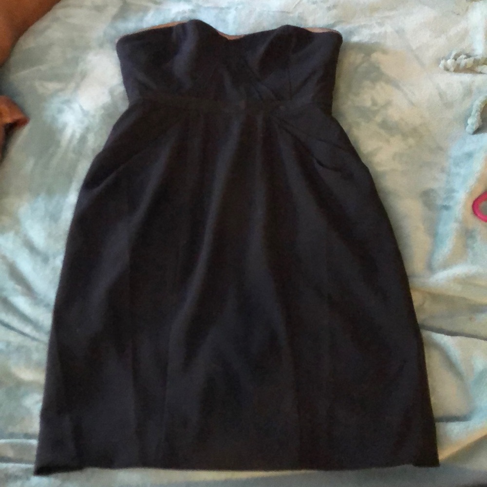 BCBG black strapless dress, size 4